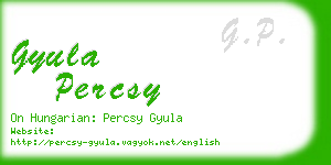 gyula percsy business card